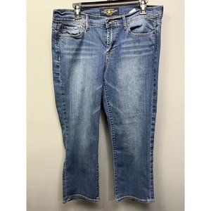 Lucky Brand Sweet N Crop Denim Mid Rise Blue Jeans Stretch  Womens Size 12/31